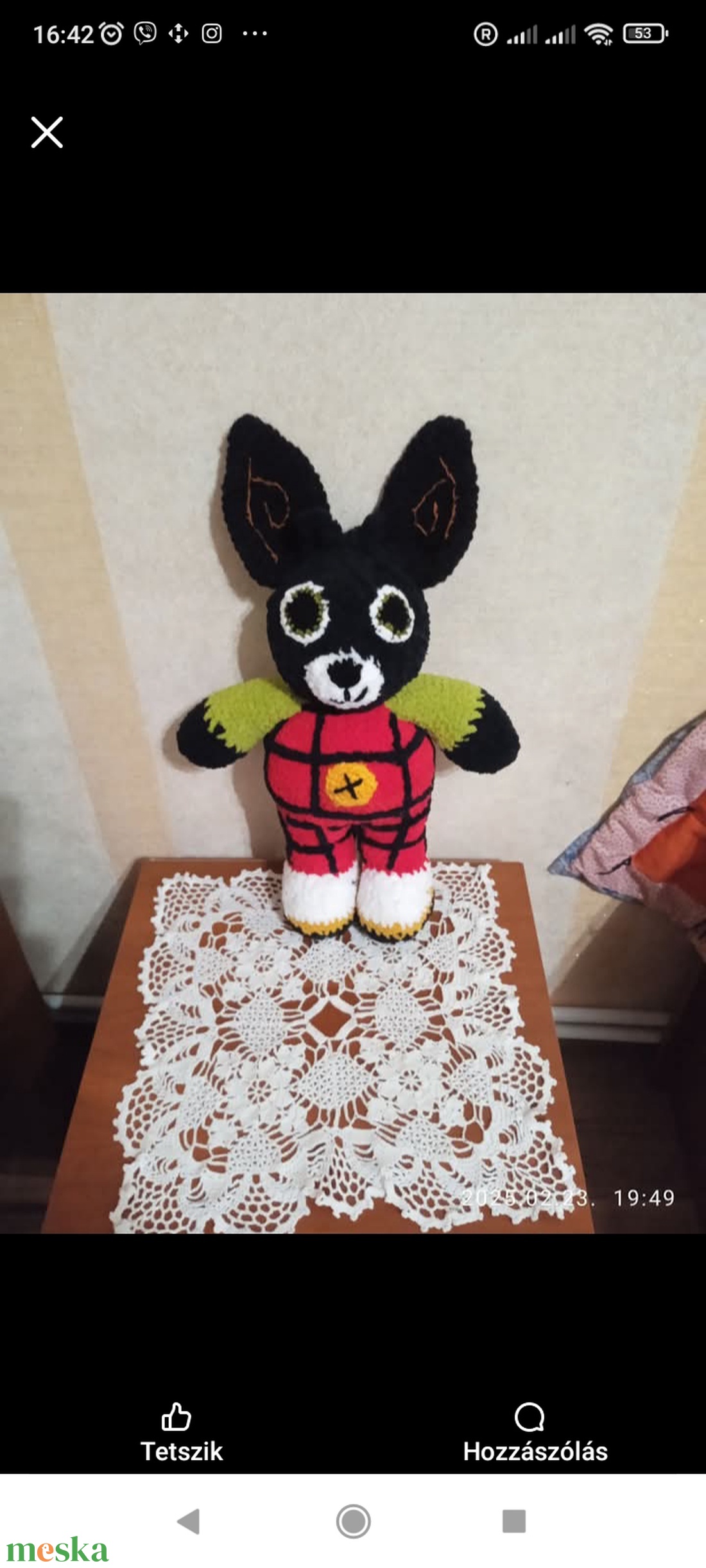 Horgolt Bing nyuszi  - diy (csináld magad) - szabásminta, útmutató - horgolási minta - Meska.hu