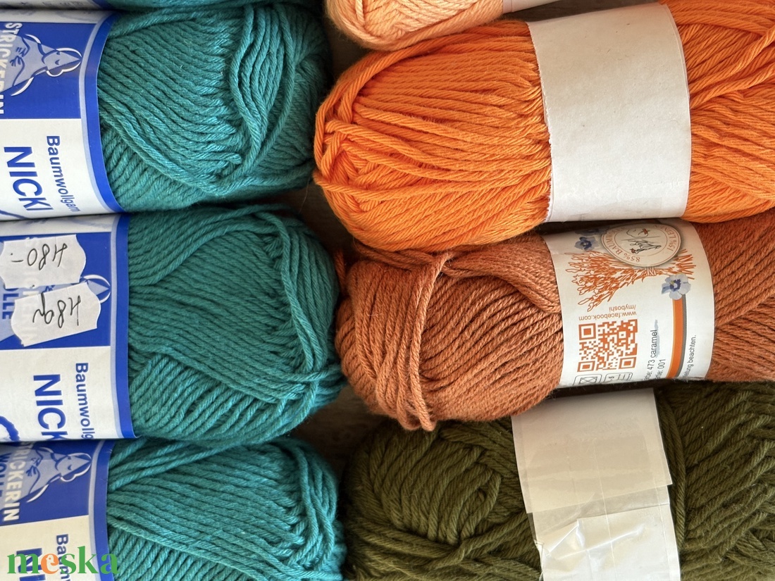 Pamut és pamut tartalmú fonal csomag - kellékek & szerszámok - rövidáru - fonal, cérna - gyapjúfonal - Meska.hu