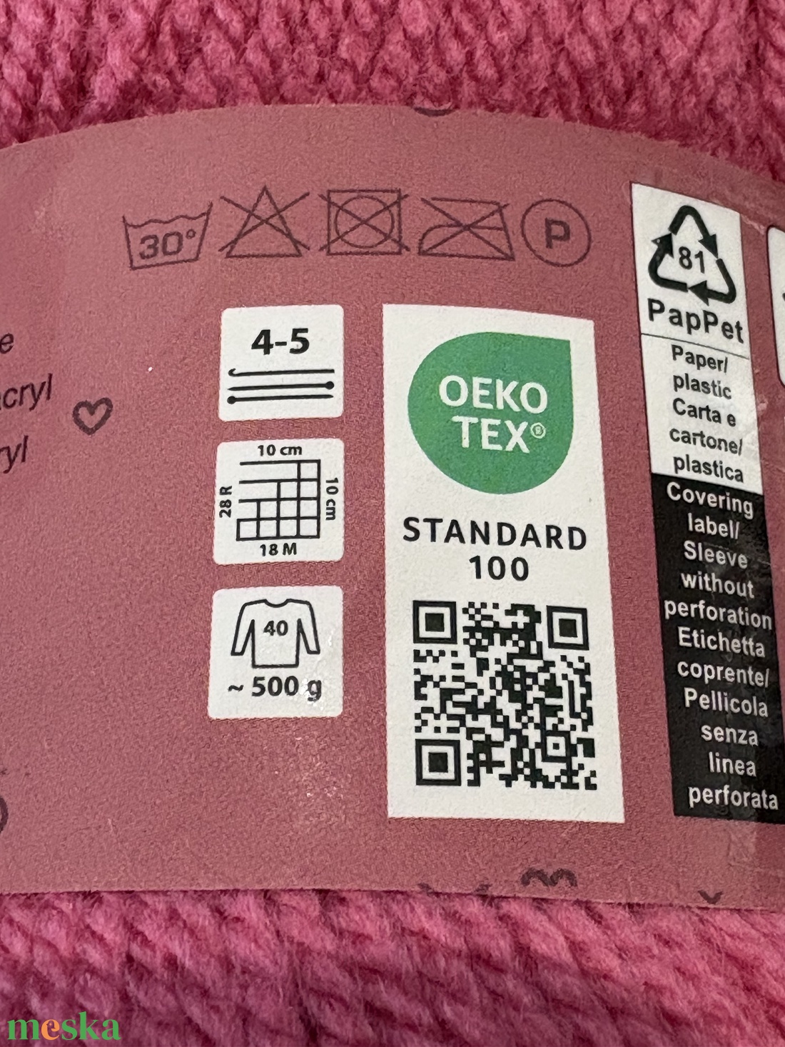 500 gramm, 100 % akril fonal - kellékek & szerszámok - rövidáru - fonal, cérna - kevert fonal - Meska.hu