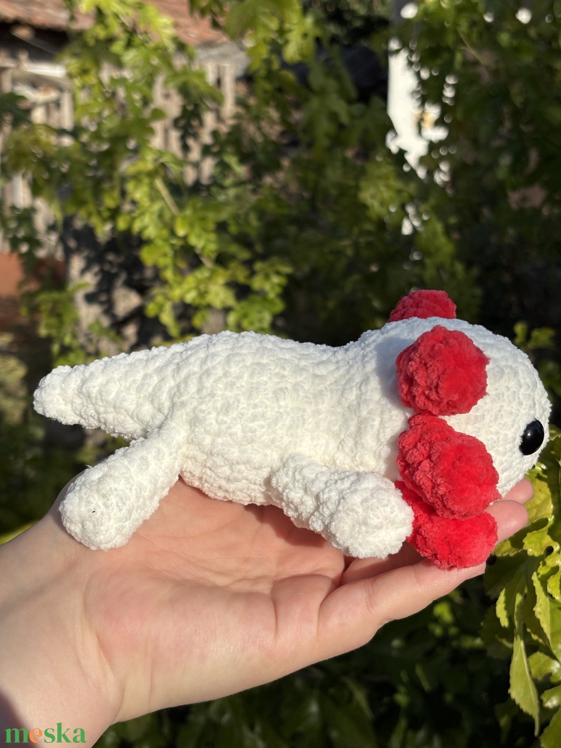 horgolt axolotl - játék & sport - plüssállat & játékfigura - hal - Meska.hu