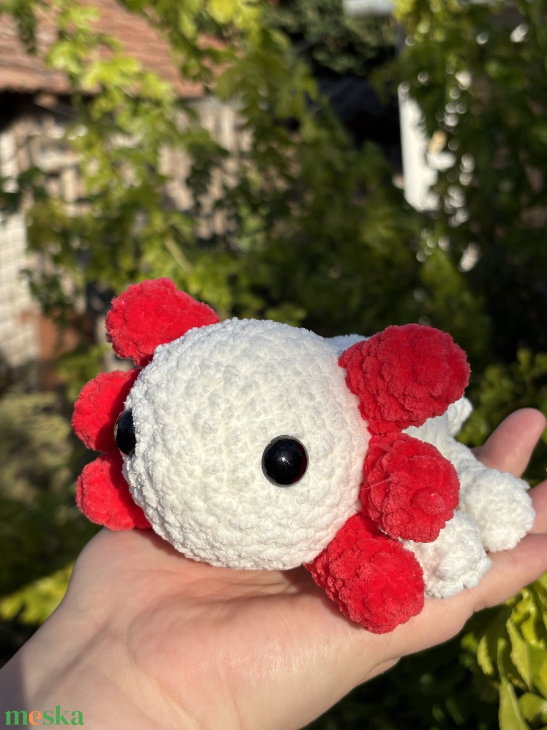 horgolt axolotl - játék & sport - plüssállat & játékfigura - hal - Meska.hu
