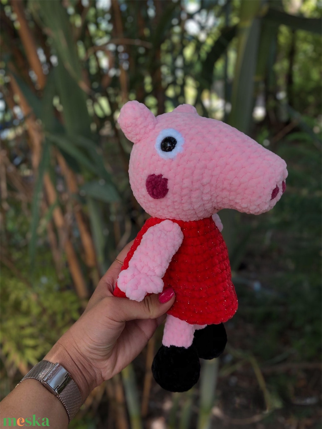 Peppa malac, horgolt amigurumi pihe-puha figura - játék & sport - plüssállat & játékfigura - malac - Meska.hu