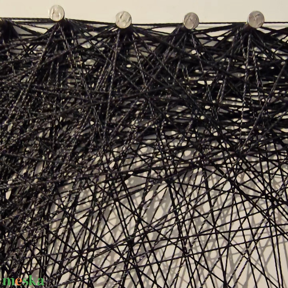 Csak cérna formálja a képet - StringArt portré, vonalrajz, fonalgrafika, FonalArc - művészet - textilkép - egyéb - Meska.hu
