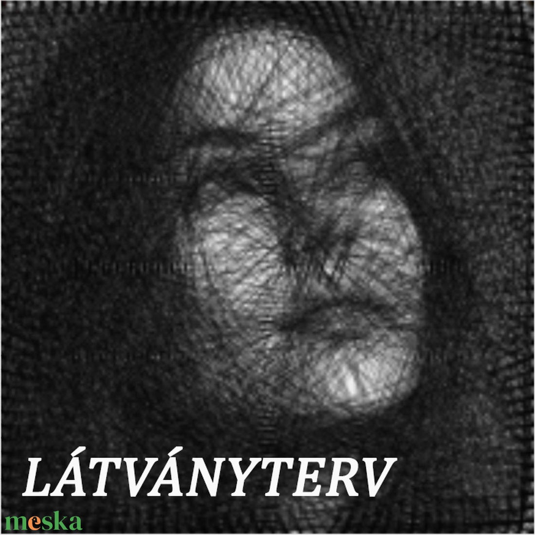 Csak cérna formálja a képet - StringArt portré, vonalrajz, fonalgrafika, FonalArc - művészet - textilkép - egyéb - Meska.hu