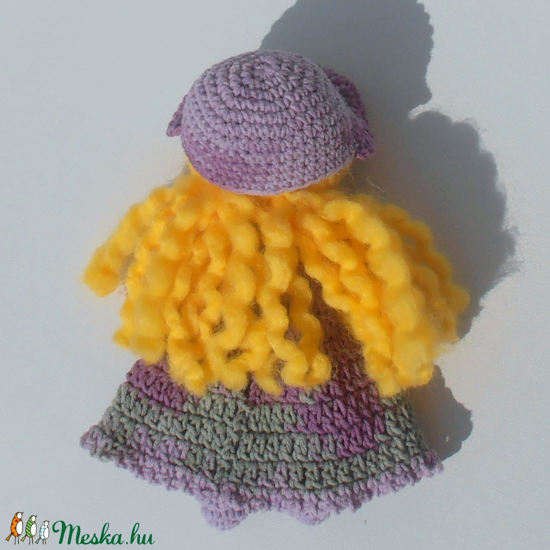 Levendula kalapos baba, kézzel készített baba -  - Meska.hu