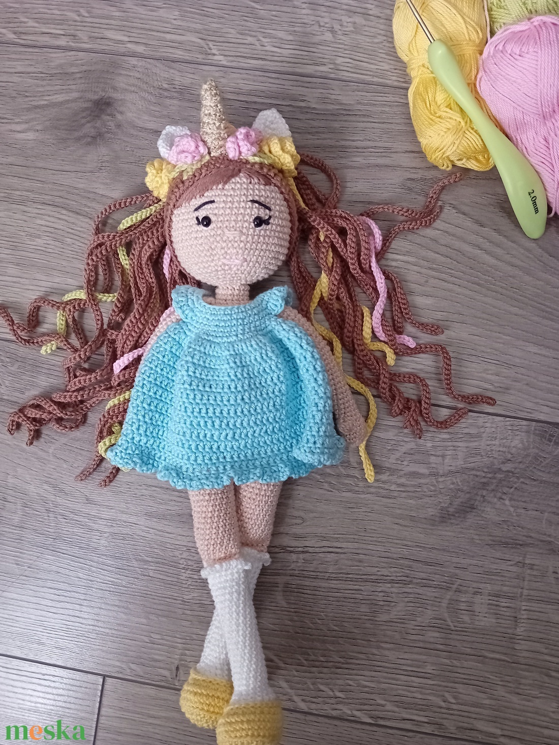 Írisz, unikornis lány - játék & sport - baba & babaház - baba - Meska.hu