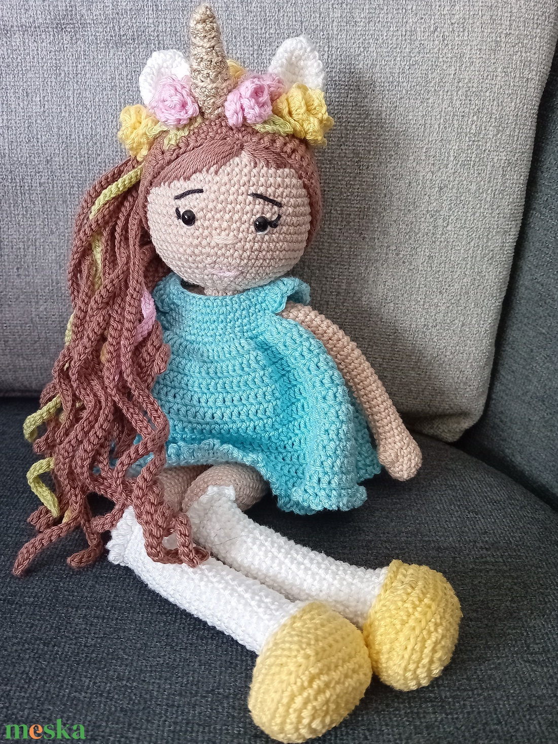 Írisz, unikornis lány - játék & sport - baba & babaház - baba - Meska.hu