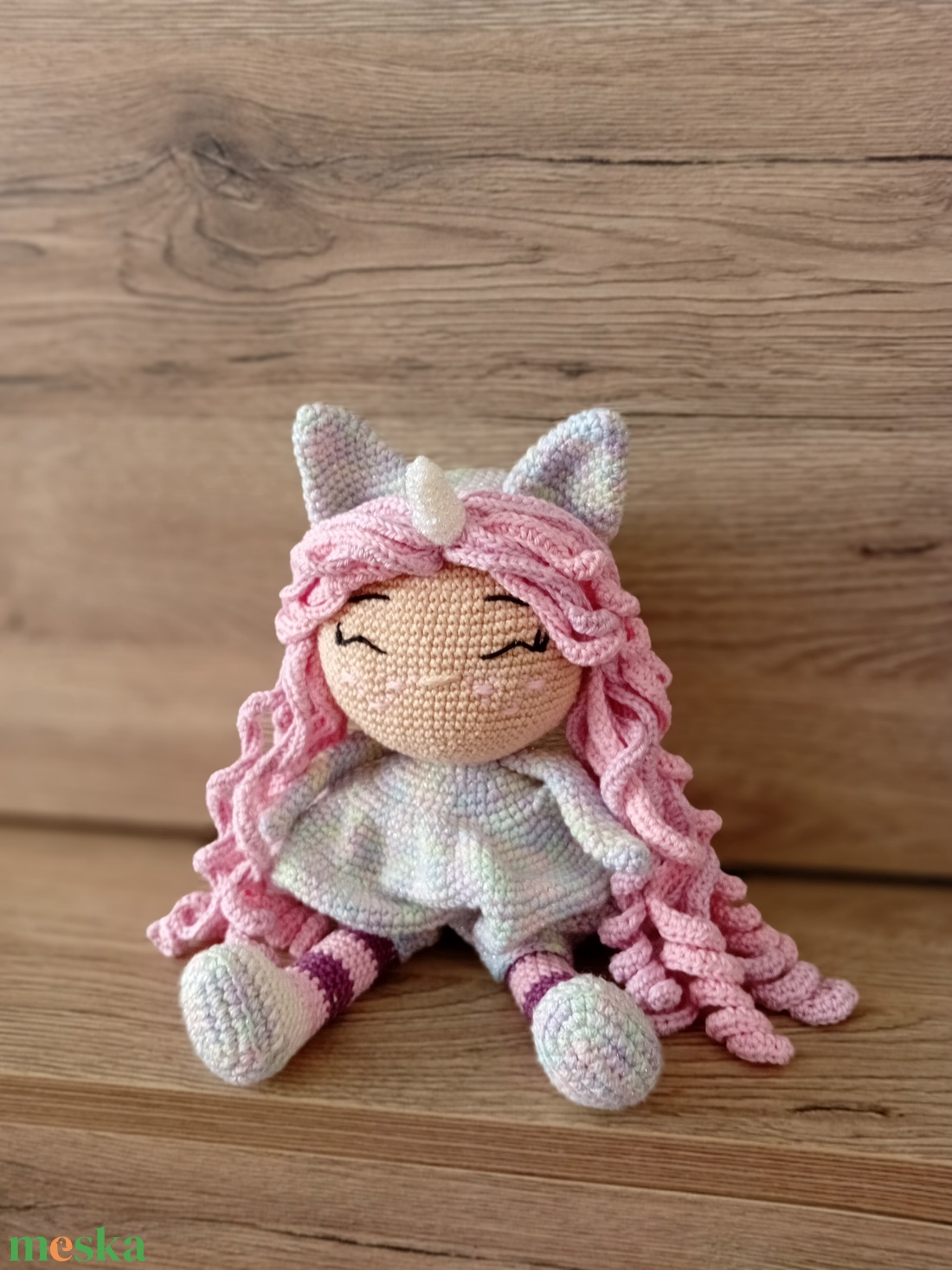 Unikornis pizsamás kislány - játék & sport - baba & babaház - baba - Meska.hu