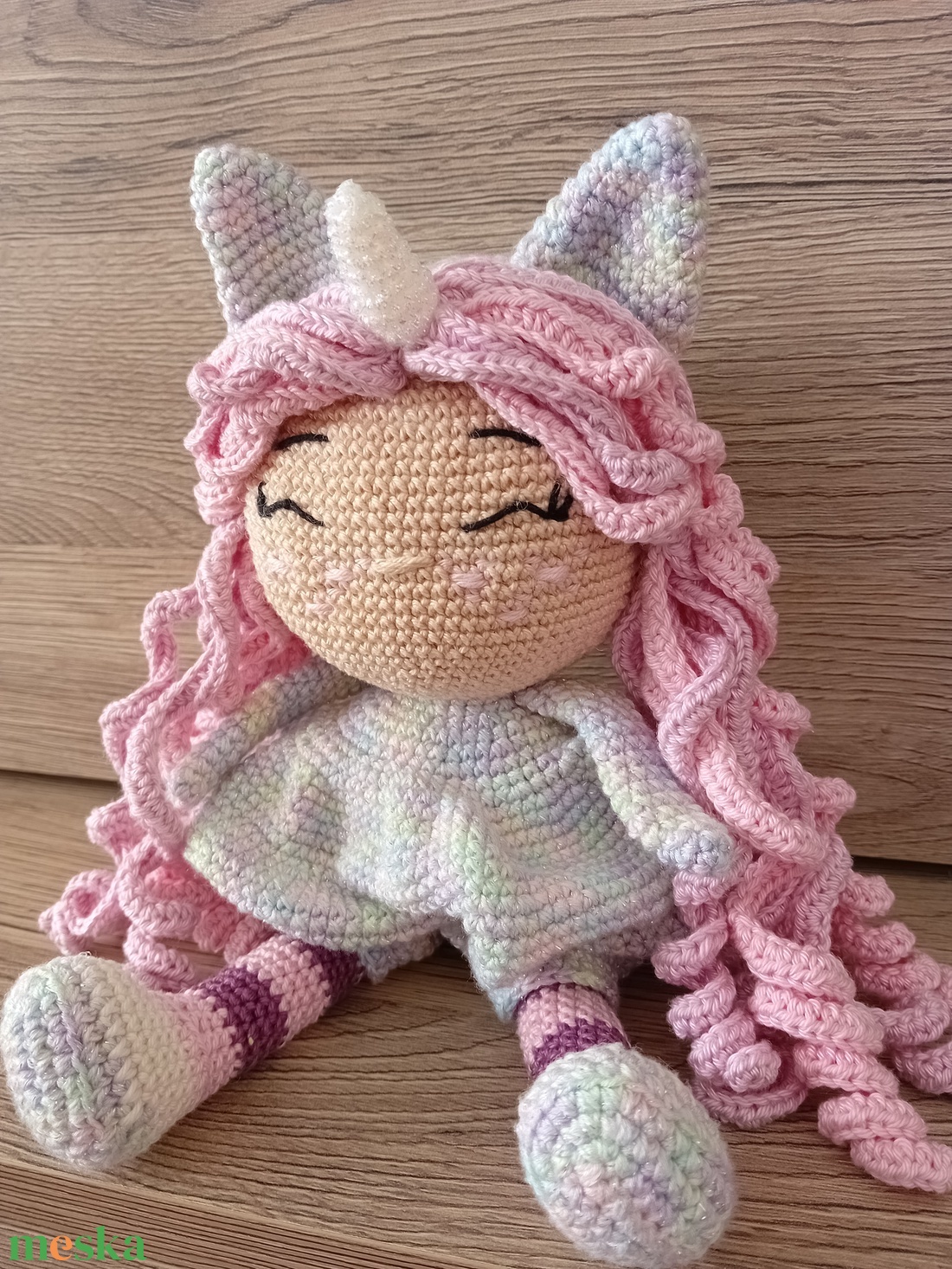 Unikornis pizsamás kislány - játék & sport - baba & babaház - baba - Meska.hu