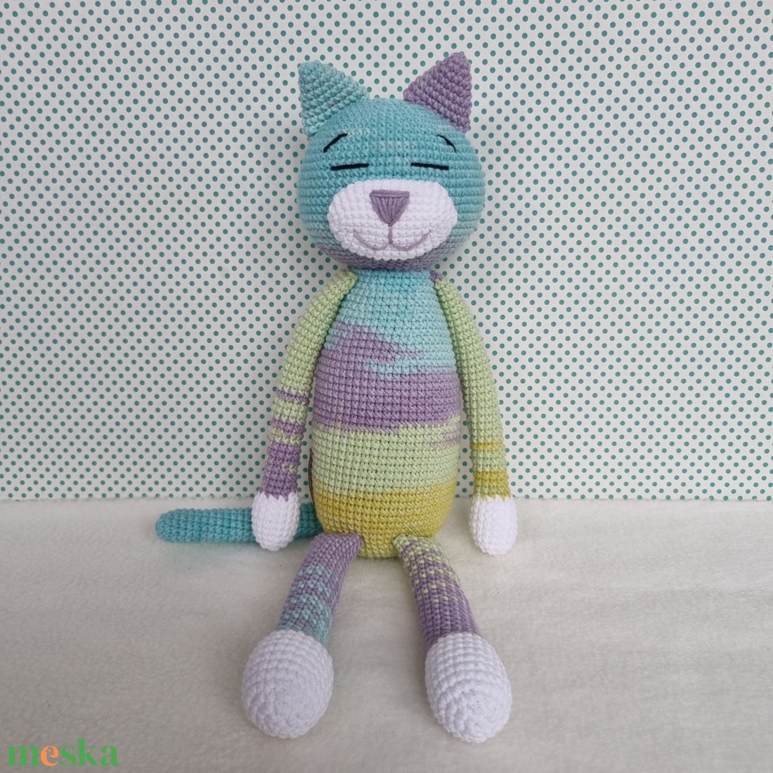 Horgolt macska amigurumi #5 - játék & sport - plüssállat & játékfigura - cica - Meska.hu