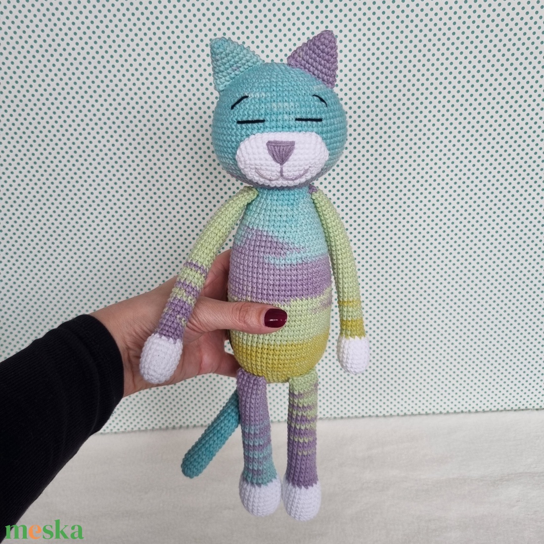 Horgolt macska amigurumi #5 - játék & sport - plüssállat & játékfigura - cica - Meska.hu