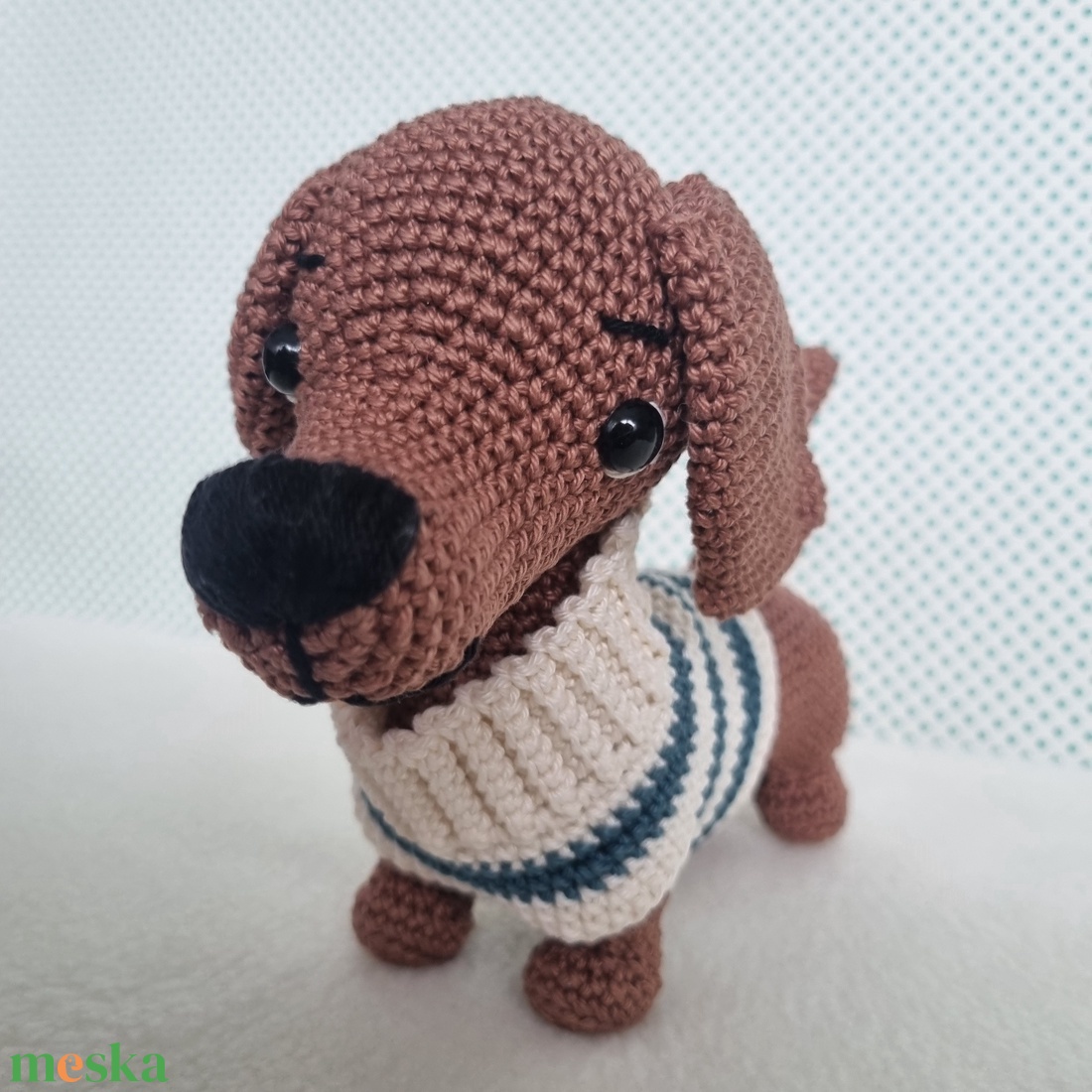 Horgolt tacskó amigurumi - játék & sport - plüssállat & játékfigura - kutya - Meska.hu Horgolt tacskó amigurumi - játék & sport - plüssállat & játékfigura - kutya - Meska.hu
