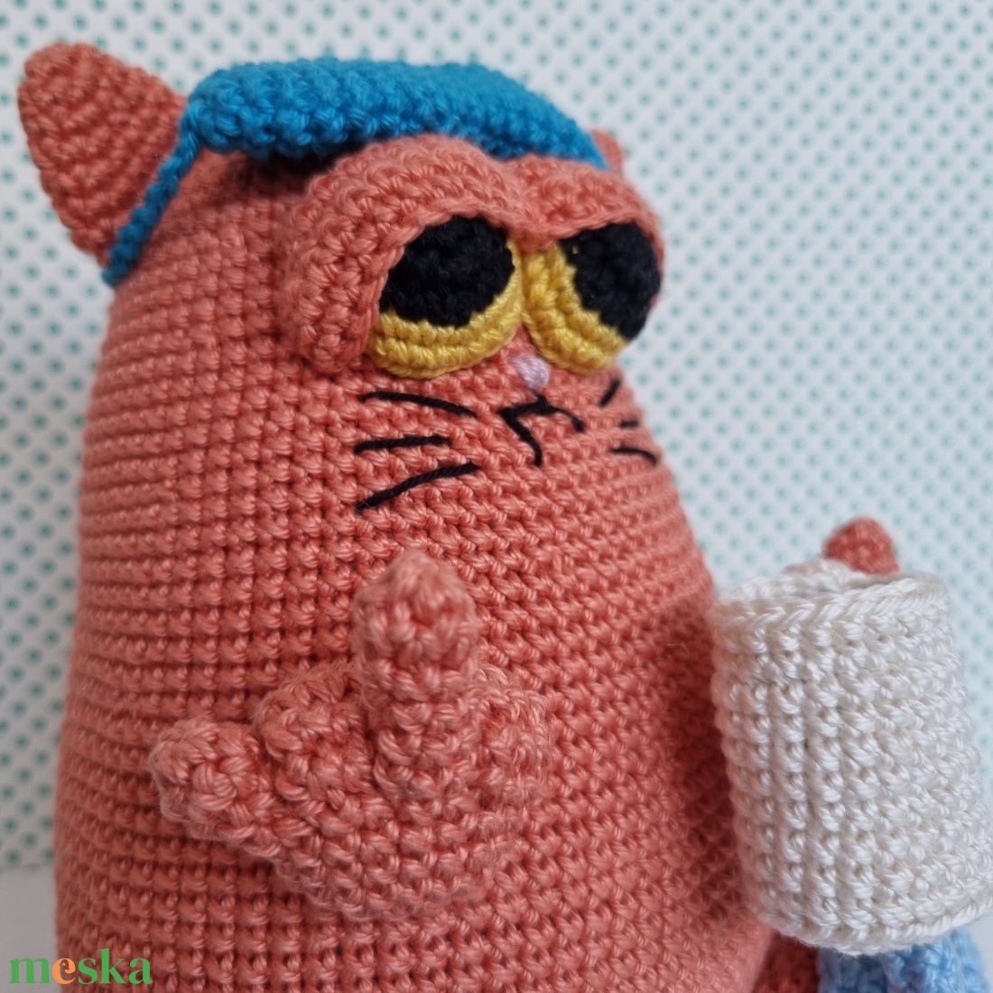 Horgolt morcos macska amigurumi - játék & sport - plüssállat & játékfigura - cica - Meska.hu Horgolt morcos macska amigurumi - játék & sport - plüssállat & játékfigura - cica - Meska.hu