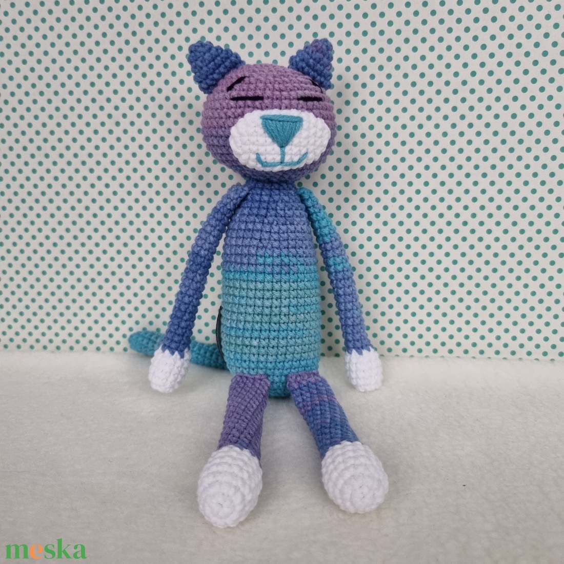 Horgolt kicsi macska amigurumi - játék & sport - plüssállat & játékfigura - cica - Meska.hu