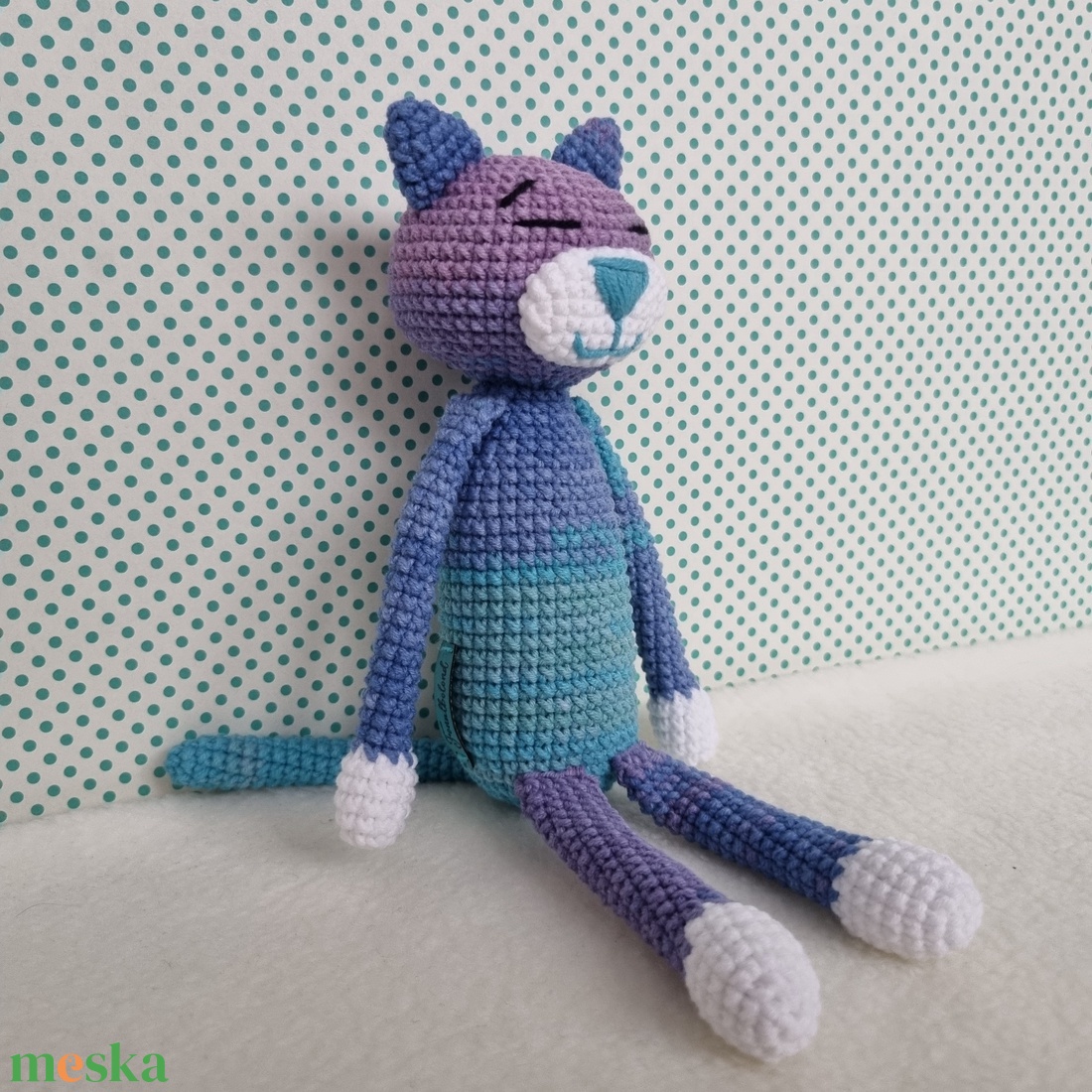 Horgolt kicsi macska amigurumi - játék & sport - plüssállat & játékfigura - cica - Meska.hu