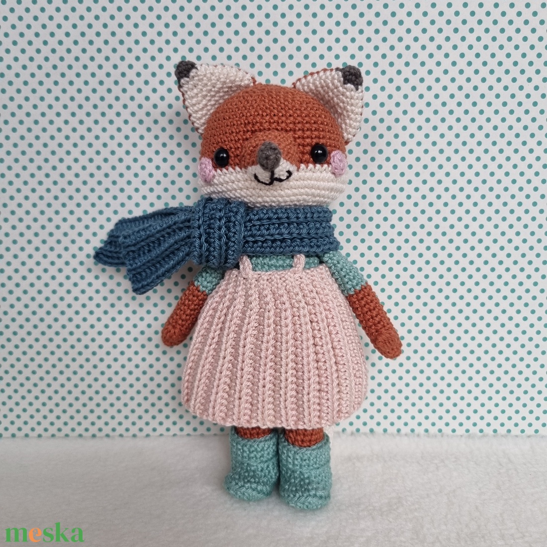 Horgolt róka ruhában amigurumi - játék & sport - plüssállat & játékfigura - róka - Meska.hu