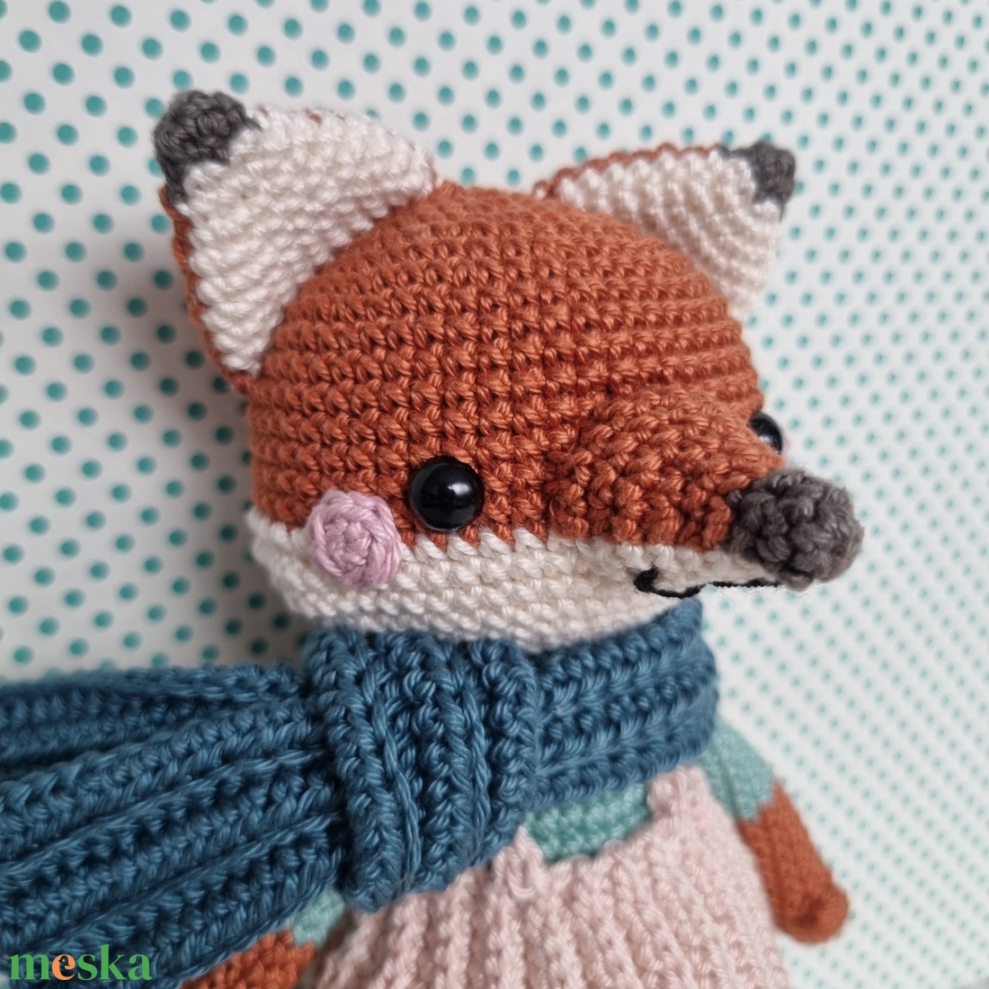 Horgolt róka ruhában amigurumi - játék & sport - plüssállat & játékfigura - róka - Meska.hu