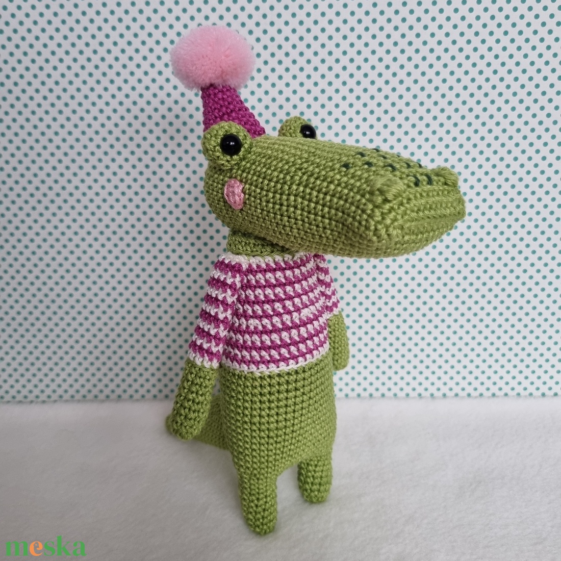 Horgolt krokodil amigurumi - játék & sport - plüssállat & játékfigura - más figura - Meska.hu Horgolt krokodil amigurumi - játék & sport - plüssállat & játékfigura - más figura - Meska.hu