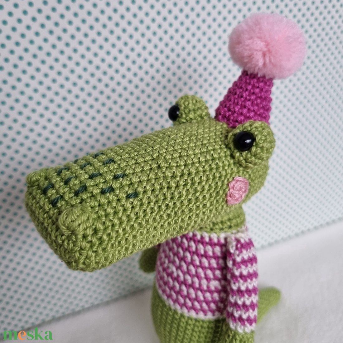 Horgolt krokodil amigurumi - játék & sport - plüssállat & játékfigura - más figura - Meska.hu Horgolt krokodil amigurumi - játék & sport - plüssállat & játékfigura - más figura - Meska.hu