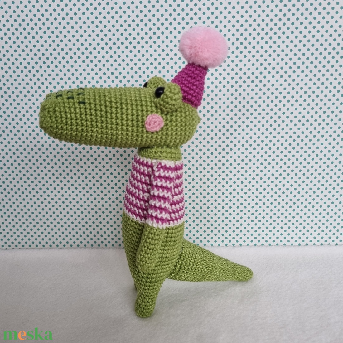 Horgolt krokodil amigurumi - játék & sport - plüssállat & játékfigura - más figura - Meska.hu Horgolt krokodil amigurumi - játék & sport - plüssállat & játékfigura - más figura - Meska.hu