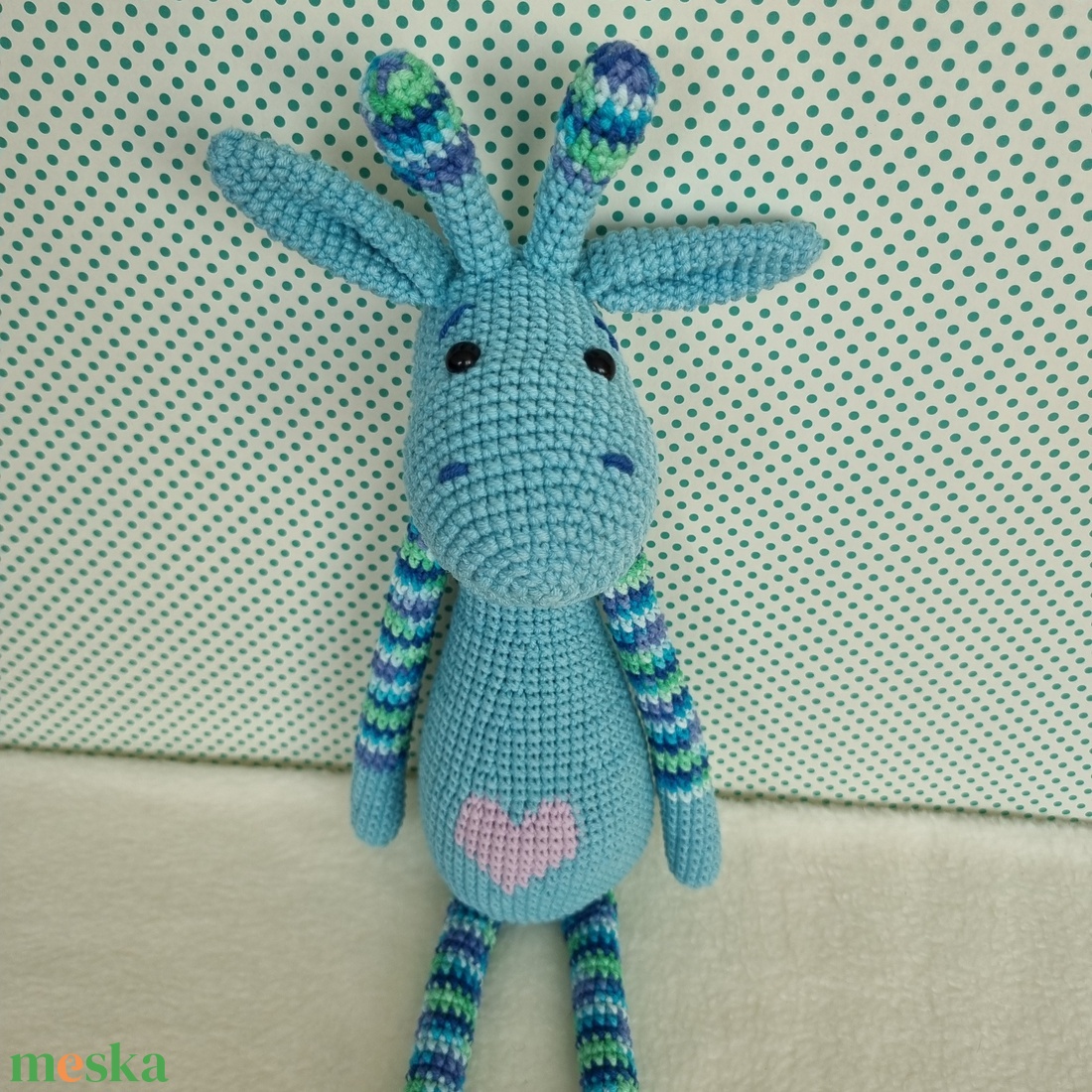 Horgolt kék szíves zsiráf amigurumi - játék & sport - plüssállat & játékfigura - zsiráf - Meska.hu Horgolt kék szíves zsiráf amigurumi - játék & sport - plüssállat & játékfigura - zsiráf - Meska.hu