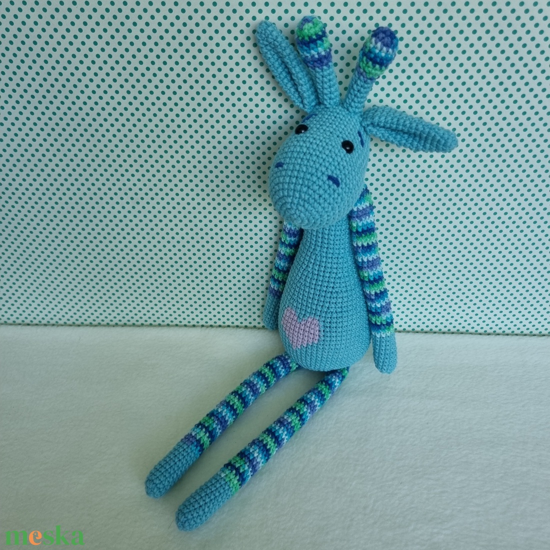 Horgolt kék szíves zsiráf amigurumi - játék & sport - plüssállat & játékfigura - zsiráf - Meska.hu Horgolt kék szíves zsiráf amigurumi - játék & sport - plüssállat & játékfigura - zsiráf - Meska.hu