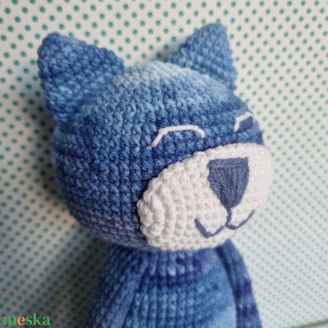 Horgolt kék macska amigurumi - játék & sport - plüssállat & játékfigura - cica - Meska.hu Horgolt kék macska amigurumi - játék & sport - plüssállat & játékfigura - cica - Meska.hu