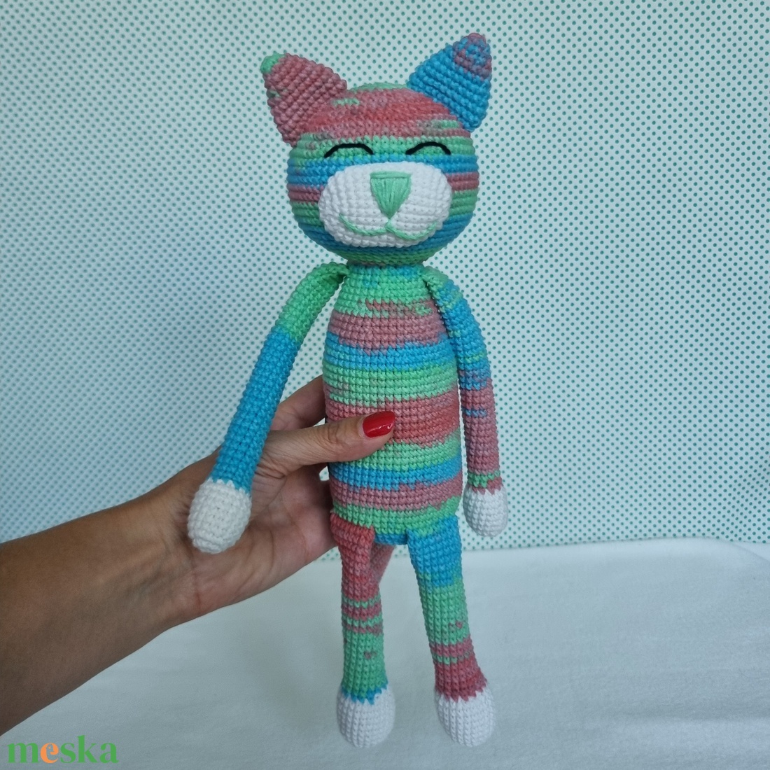 Horgolt macska amigurumi #11 - játék & sport - plüssállat & játékfigura - cica - Meska.hu