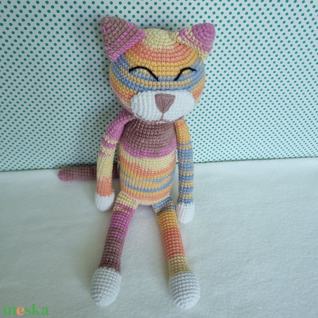 Horgolt macska amigurumi #12 - játék & sport - plüssállat & játékfigura - cica - Meska.hu