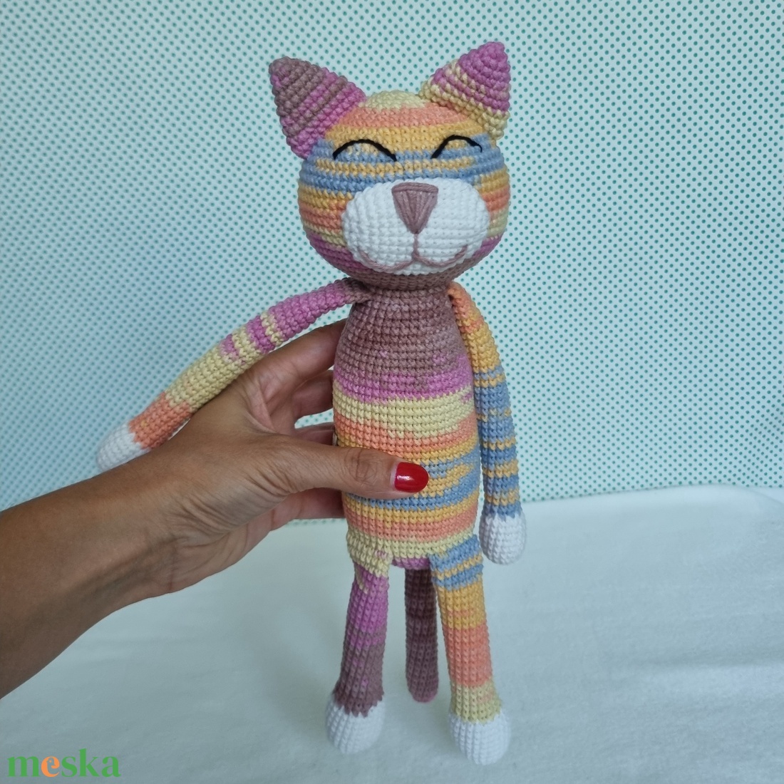 Horgolt macska amigurumi #12 - játék & sport - plüssállat & játékfigura - cica - Meska.hu