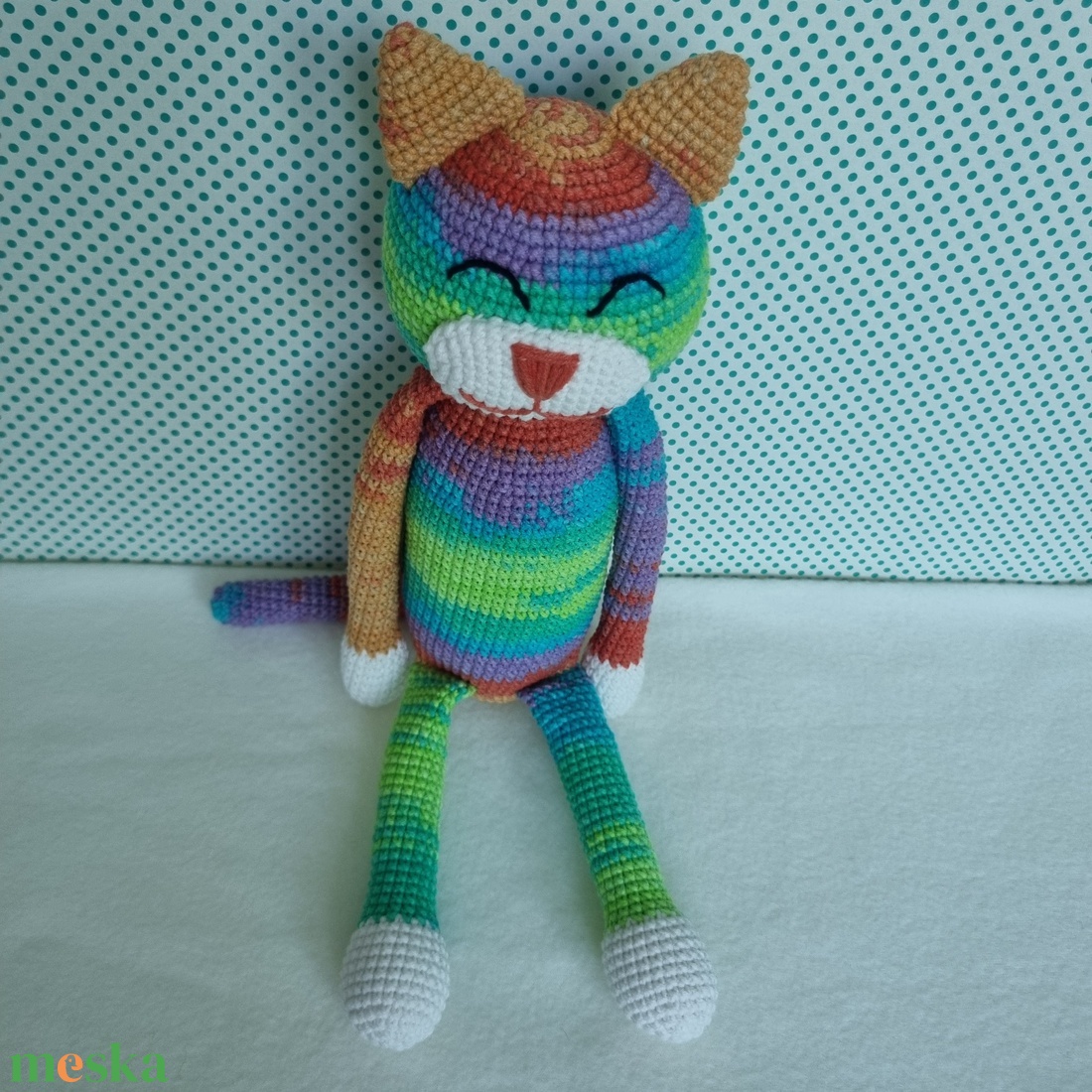 Horgolt macska amigurumi #14 - játék & sport - plüssállat & játékfigura - cica - Meska.hu