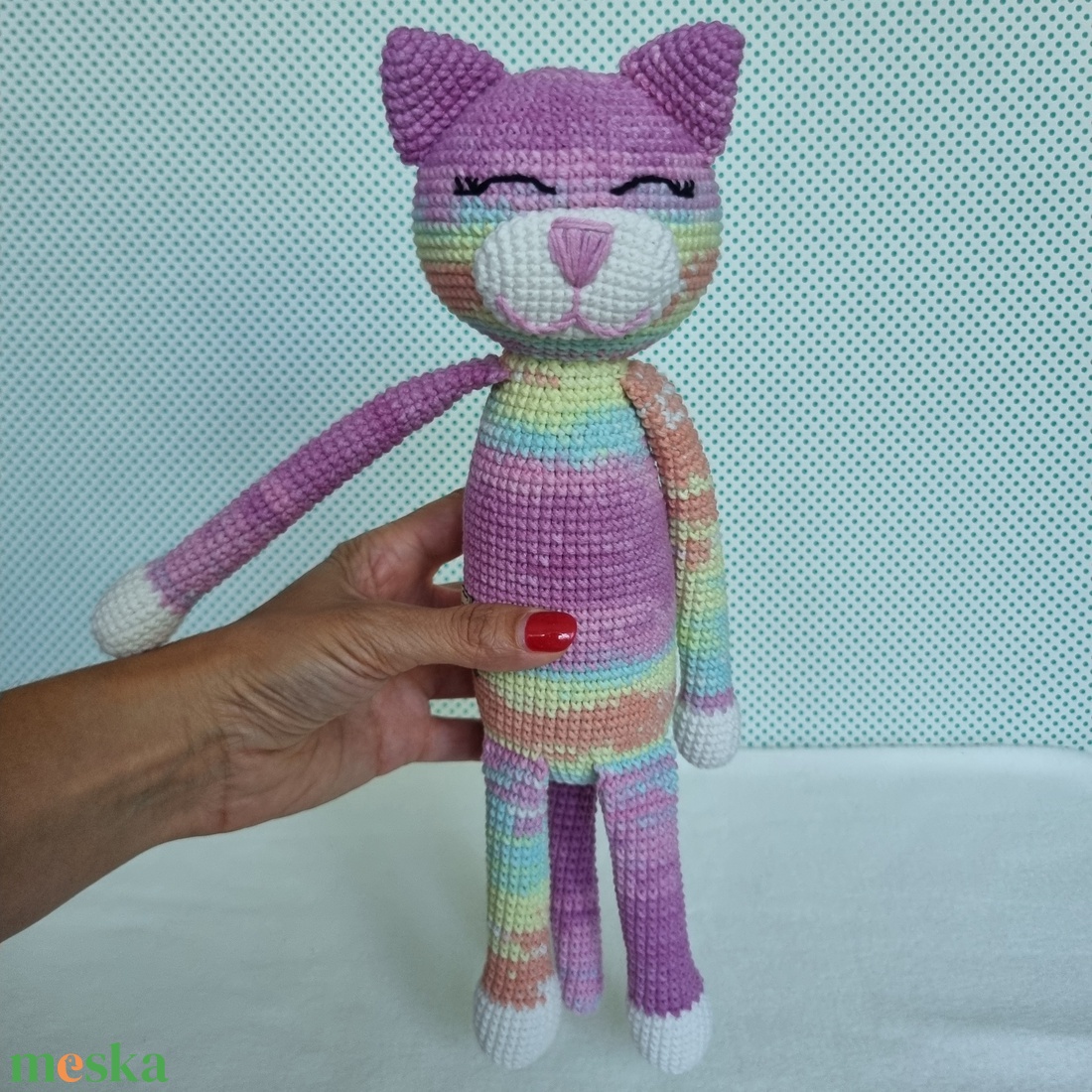 Horgolt macska amigurumi #15 - játék & sport - plüssállat & játékfigura - cica - Meska.hu