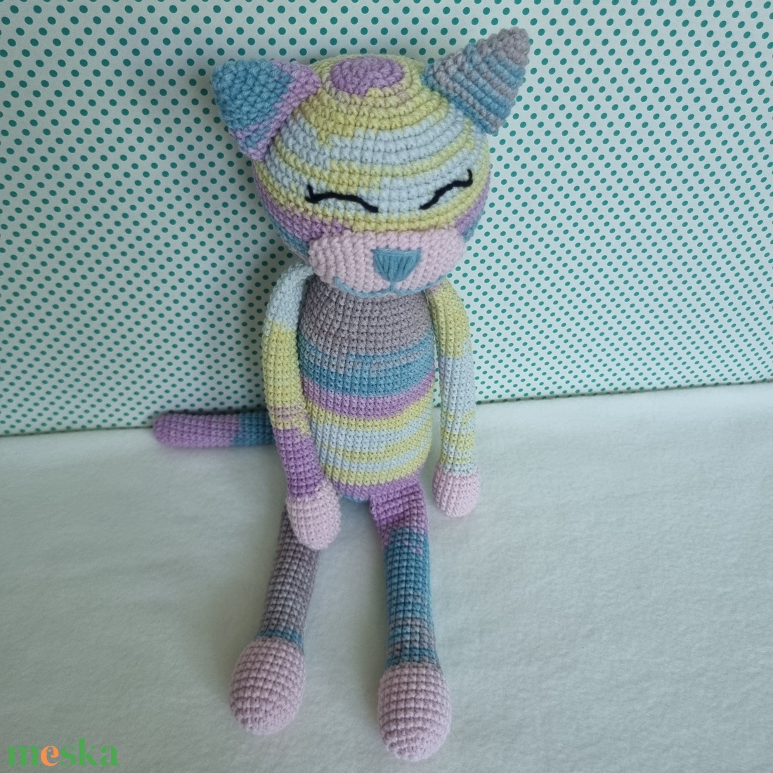 Horgolt macska amigurumi #17 - játék & sport - plüssállat & játékfigura - cica - Meska.hu