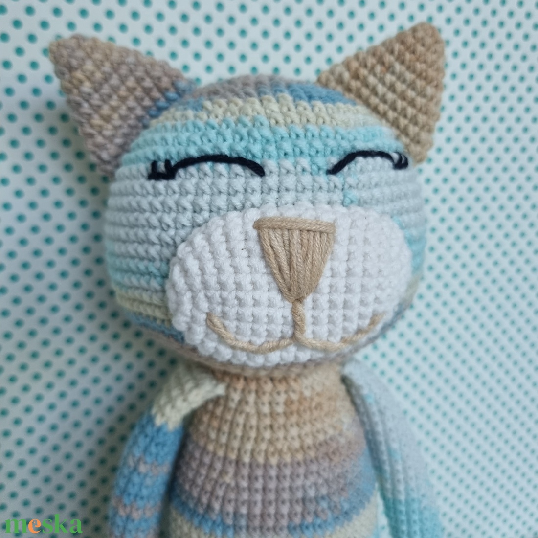 Horgolt macska amigurumi #18 - játék & sport - plüssállat & játékfigura - cica - Meska.hu