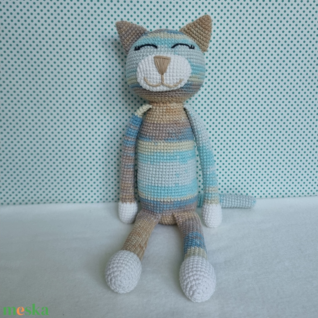 Horgolt macska amigurumi #18 - játék & sport - plüssállat & játékfigura - cica - Meska.hu