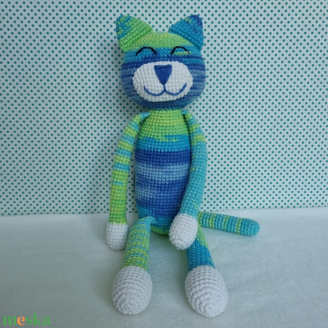 Horgolt macska amigurumi #19 - játék & sport - plüssállat & játékfigura - cica - Meska.hu