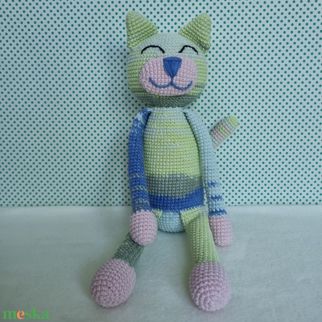 Horgolt macska amigurumi #20 - játék & sport - plüssállat & játékfigura - cica - Meska.hu