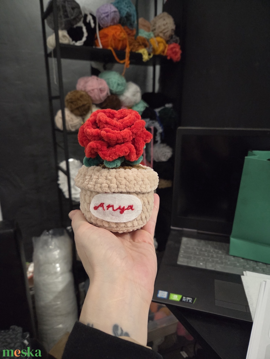 Horgolt virág anyák napjára -  - Meska.hu