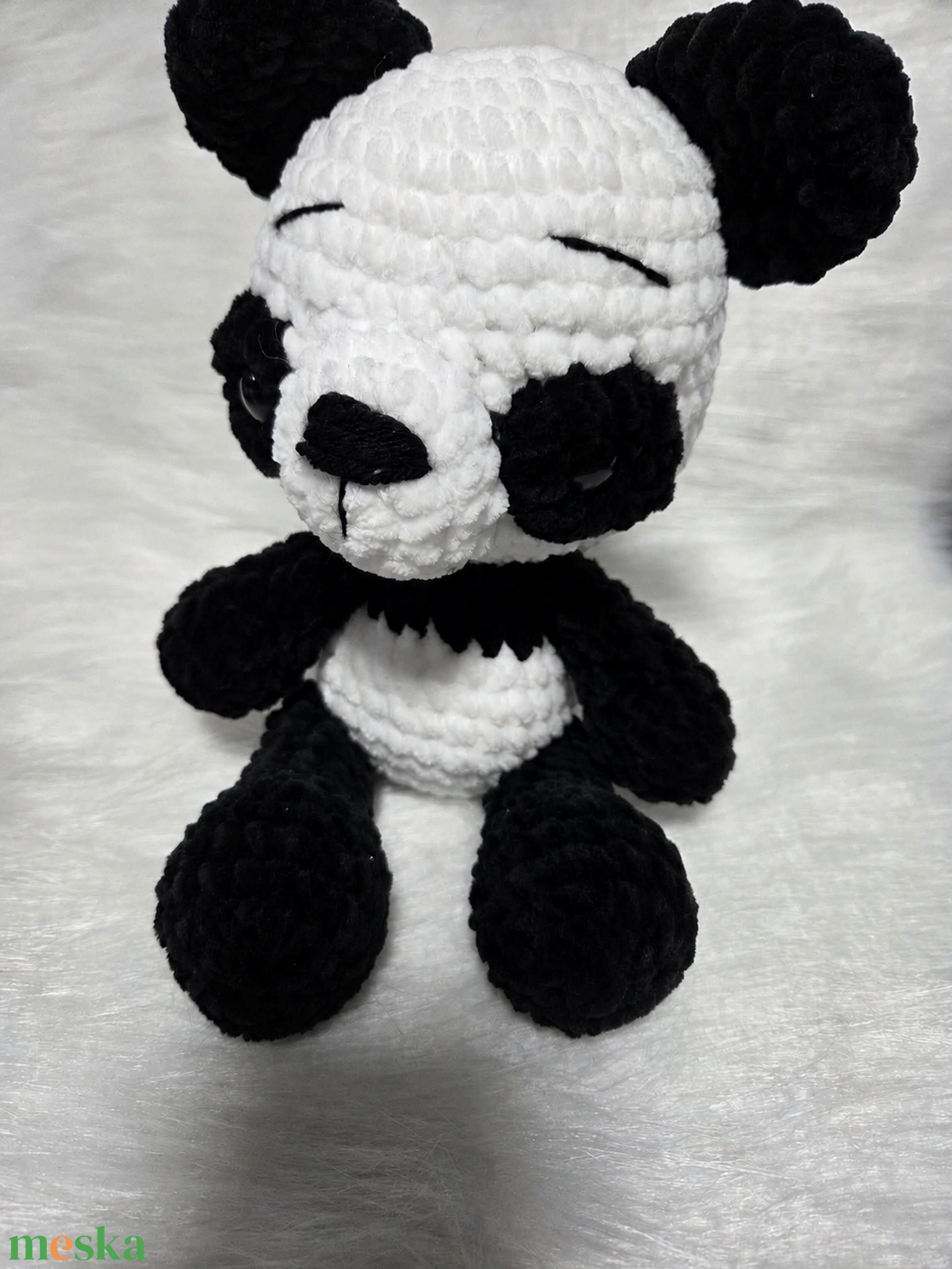 Horgolt Panda maci - játék & sport - plüssállat & játékfigura - maci - Meska.hu