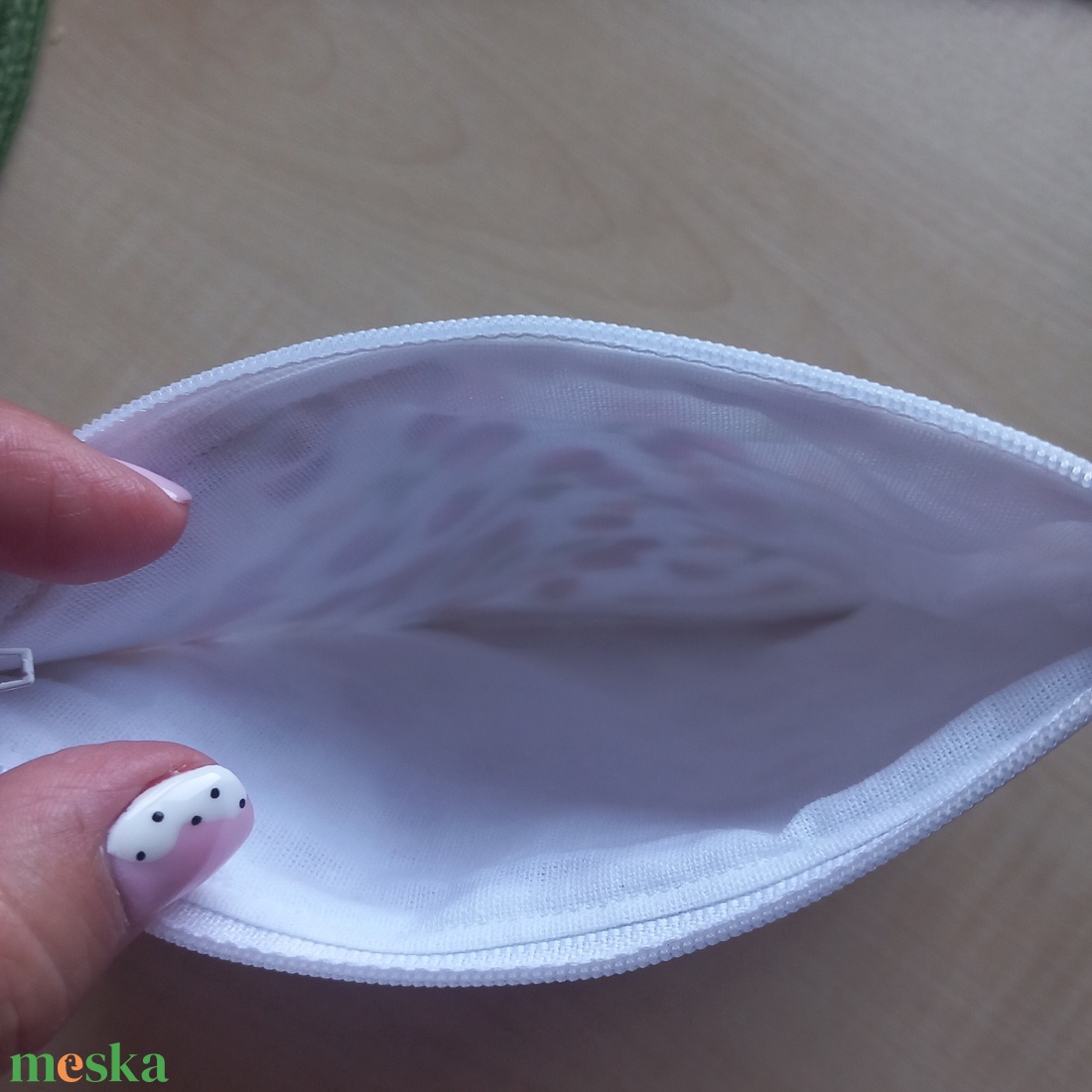 Epres vászon neszeszer, kozmetikai táska, cipzáros tároló - táska & tok - neszesszer - Meska.hu