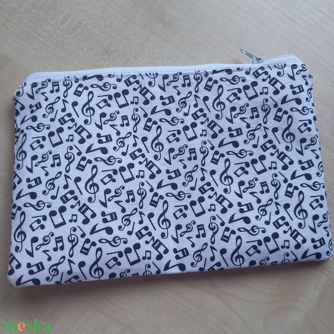 Hangjegy mintás vászon neszeszer - táska & tok - neszesszer - Meska.hu