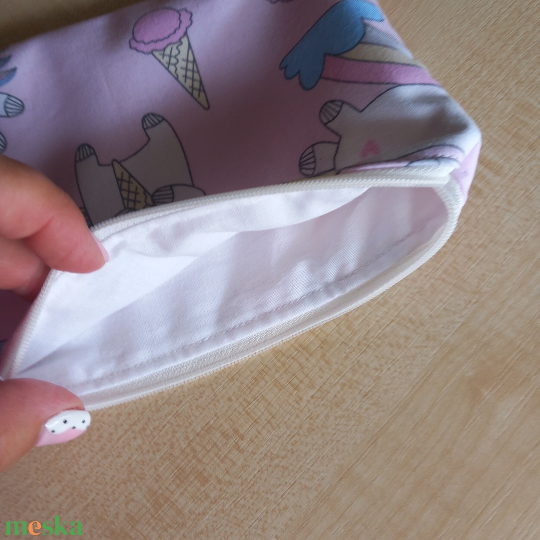 Unicornisos vászon neszeszer - táska & tok - neszesszer - Meska.hu