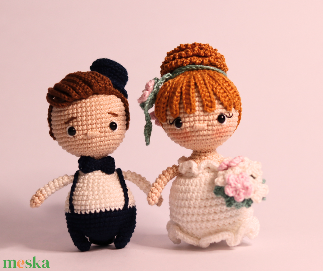HORGOLÁSMINTA - horgolt menyasszony és vőlegény, amigurumi horgolásminta PDF - kellékek & szerszámok - Meska.hu