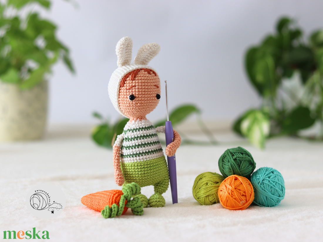 HORGOLÁSMINTA - Béci, a nyúl, amigurumi horgolásminta PDF - kellékek & szerszámok - szerszámok, eszközök - eszköz kötéshez, horgoláshoz - Meska.hu