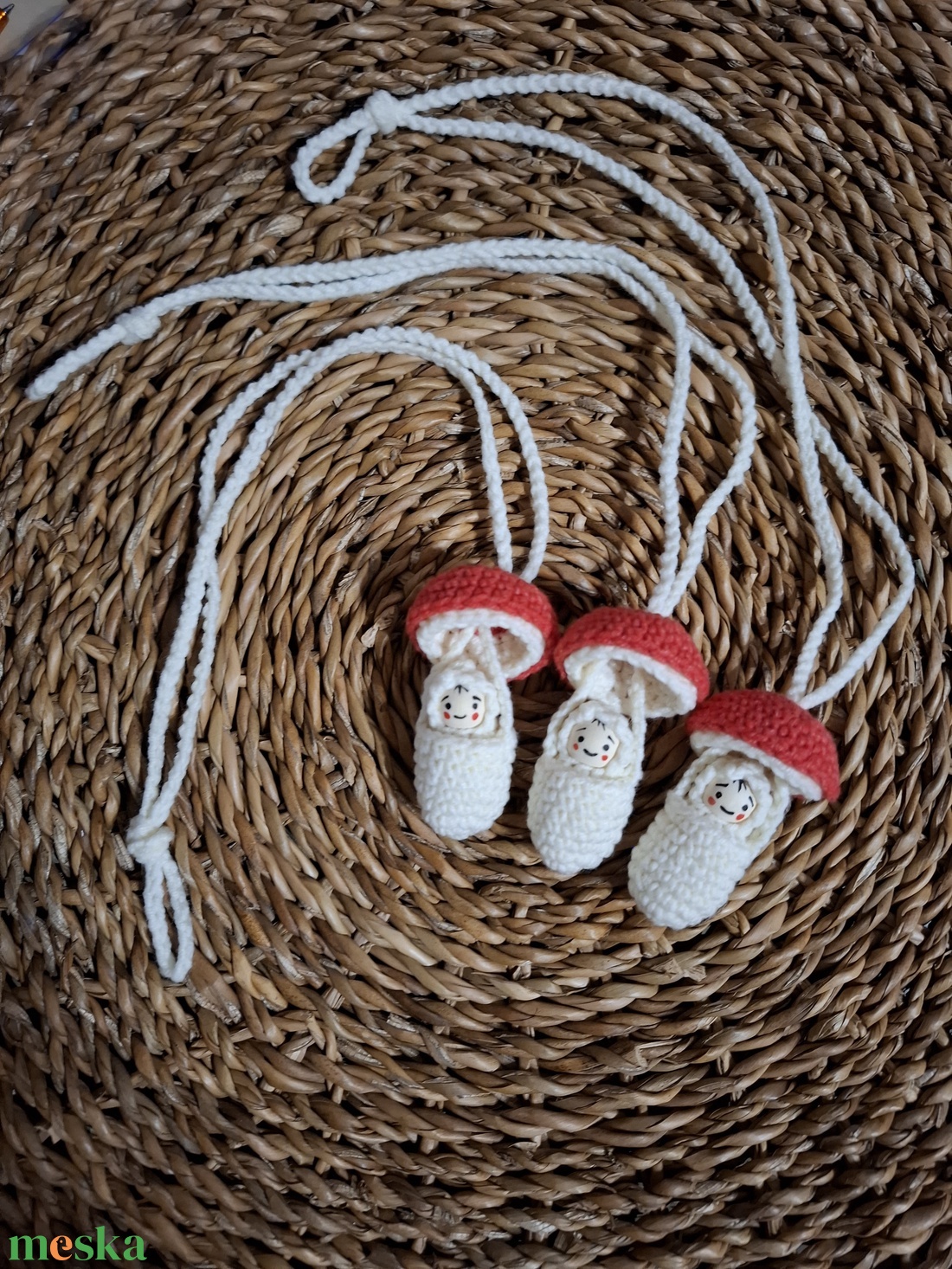 3 darab gomba nyaklánc és lóhere könyvjelző - ékszer - nyaklánc - medálos nyaklánc - Meska.hu