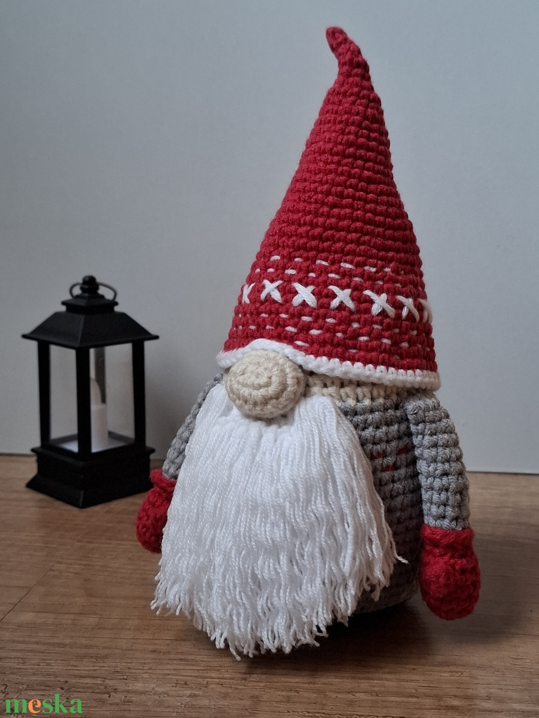 Horgolt Karácsonyi manó - karácsony - karácsonyi lakásdekoráció - karácsonyi manók, figurák - Meska.hu