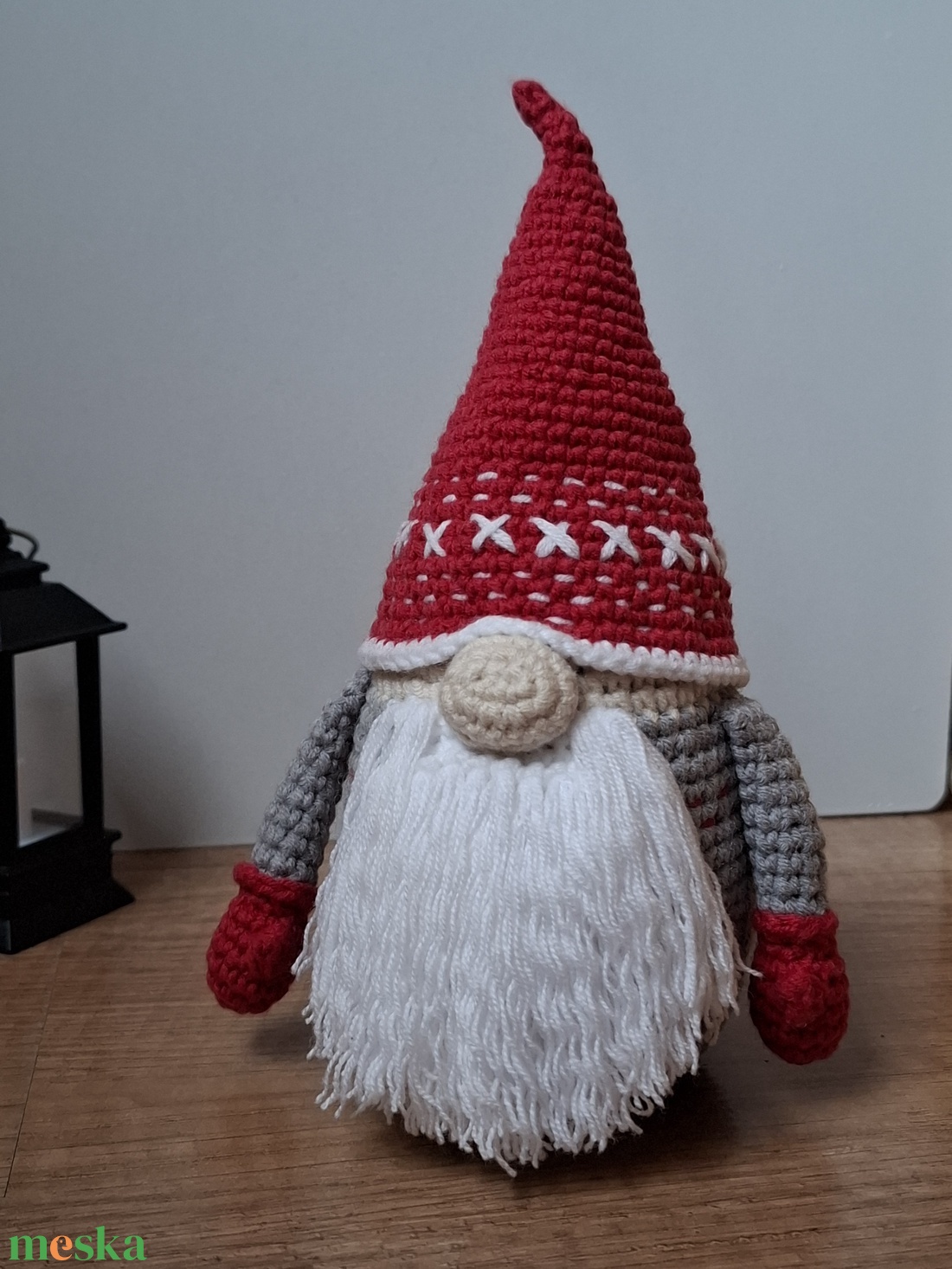 Horgolt Karácsonyi manó - karácsony - karácsonyi lakásdekoráció - karácsonyi manók, figurák - Meska.hu