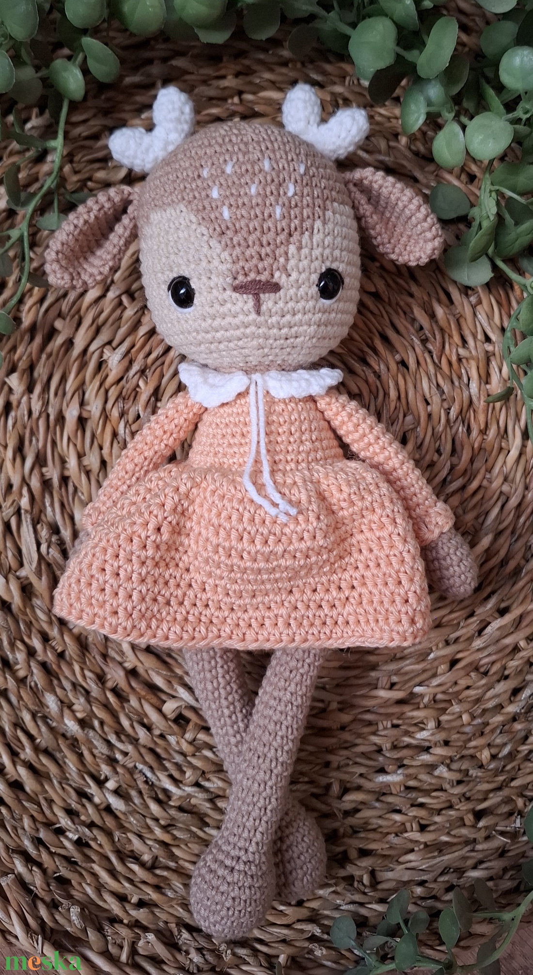 Horgolt őzike baba - játék & sport - plüssállat & játékfigura - más figura - Meska.hu