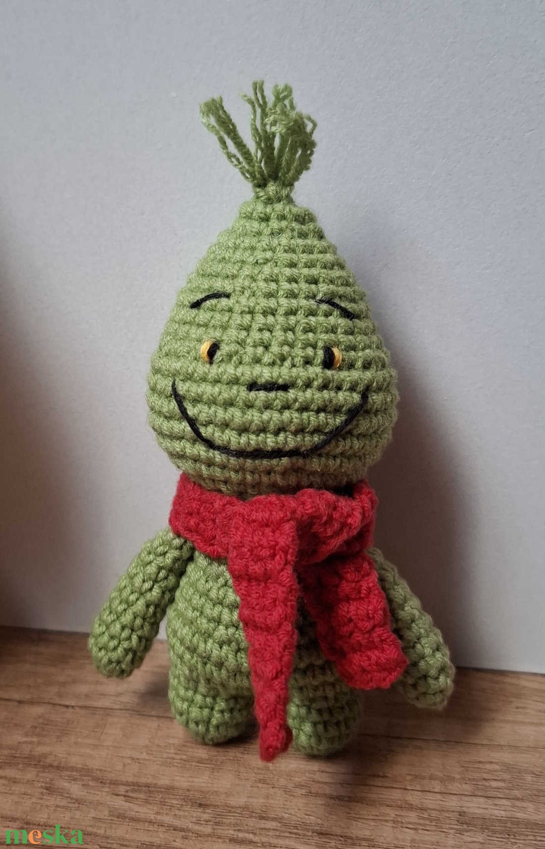 Horgolt mini Grincs , Grinch - karácsony - karácsonyi lakásdekoráció - karácsonyi manók, figurák - Meska.hu