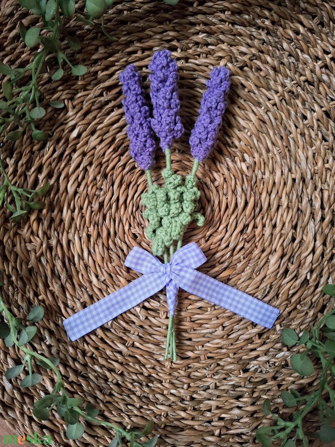 Horgolt levendula - horgolt virág - levendula csokor - otthon & életmód - virágdekoráció - virágok - virágcsokor - Meska.hu